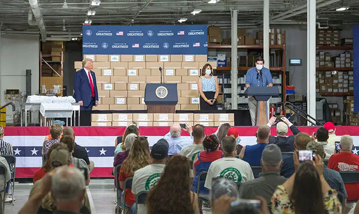 Trump Visits Guilford Maine to Thank Puritan Employees