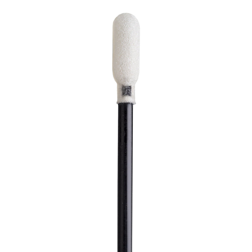 1276 BK - PurSwab 6’’ Spatula Foam Swab w/Black Polypropylene Handle