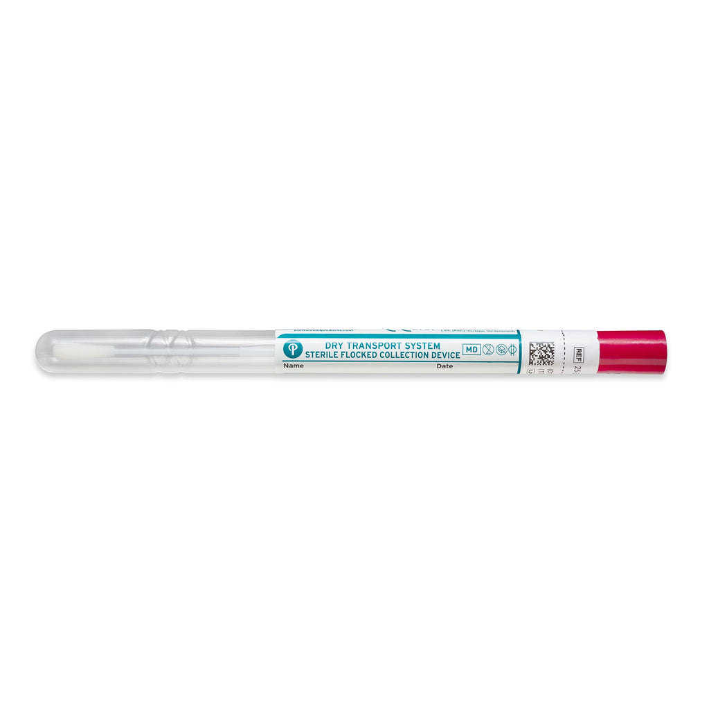 25-3306-U BT - PurFlock Ultra 6’’ Sterile Standard Flock Swab w/Plastic Handle & Dry Transport Tube