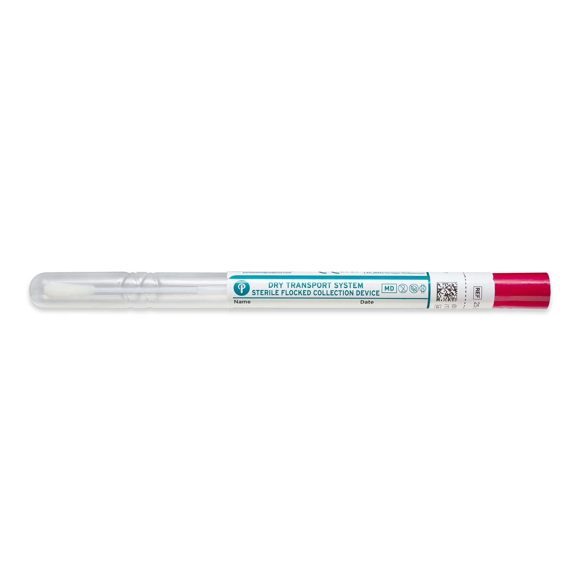 25-3306-U BT - PurFlock Ultra 6’’ Sterile Standard Flock Swab w/Plastic Handle & Dry Transport Tube