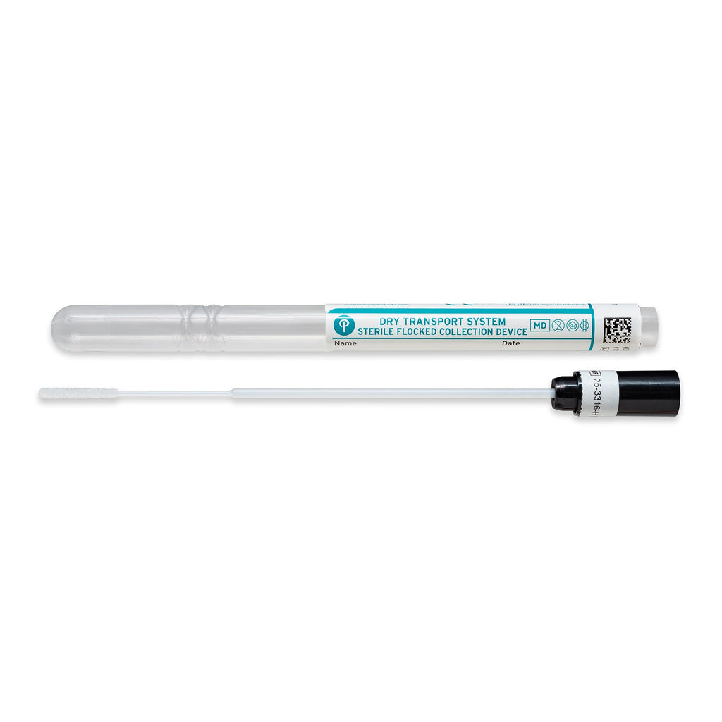 25-3316-H BT - HydraFlock 6’’ Sterile Mini-tip Flock Swab w/Plastic Handle & Dry Transport Tube