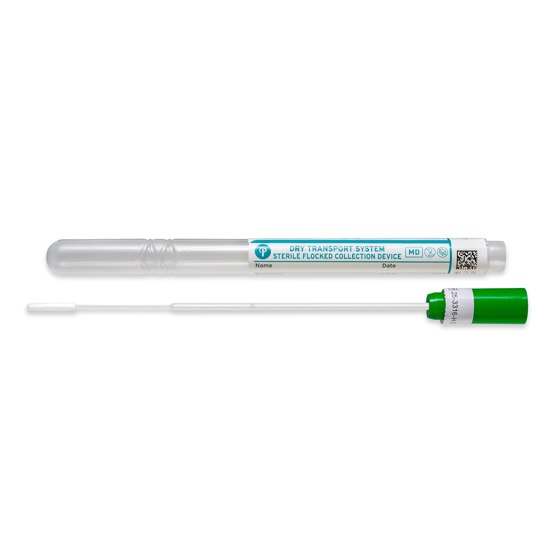 25-3316-H EMB 80 BT - HydraFlock 6’’ Sterile Mini-tip Flock Swab w/Plastic Handle & Dry Transport Tube