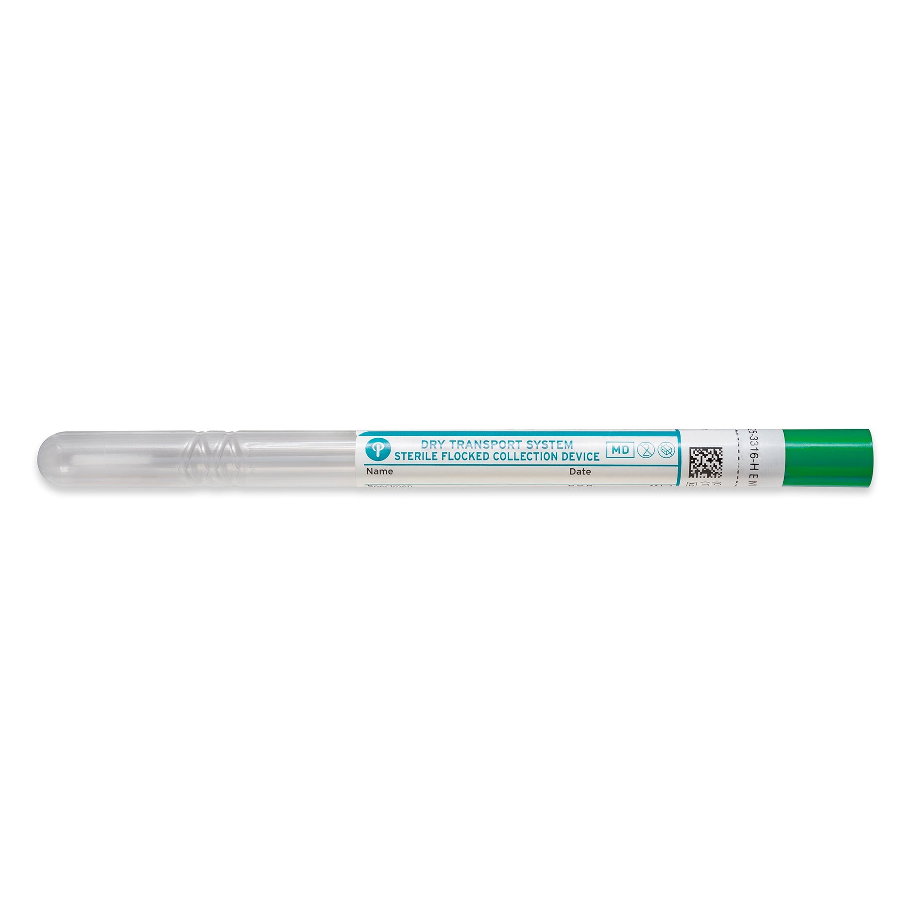 25-3316-H EMB 80 BT - HydraFlock 6’’ Sterile Mini-tip Flock Swab w/Plastic Handle & Dry Transport Tube