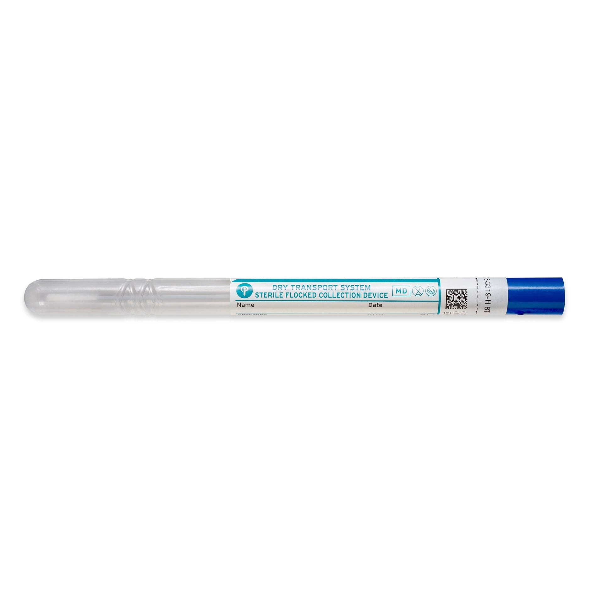 25-3319-H BT - HydraFlock 6’’ Sterile Ultrafine Flock Swab w/Plastic Handle & Dry Transport Tube