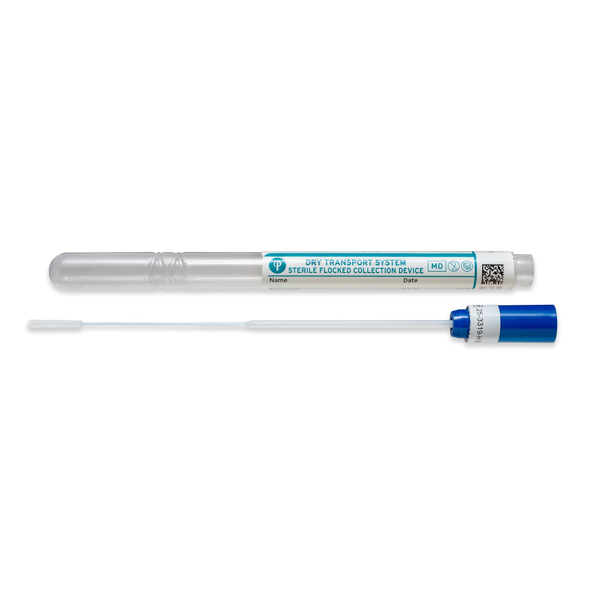 25-3319-H BT - HydraFlock 6’’ Sterile Ultrafine Flock Swab w/Plastic Handle & Dry Transport Tube