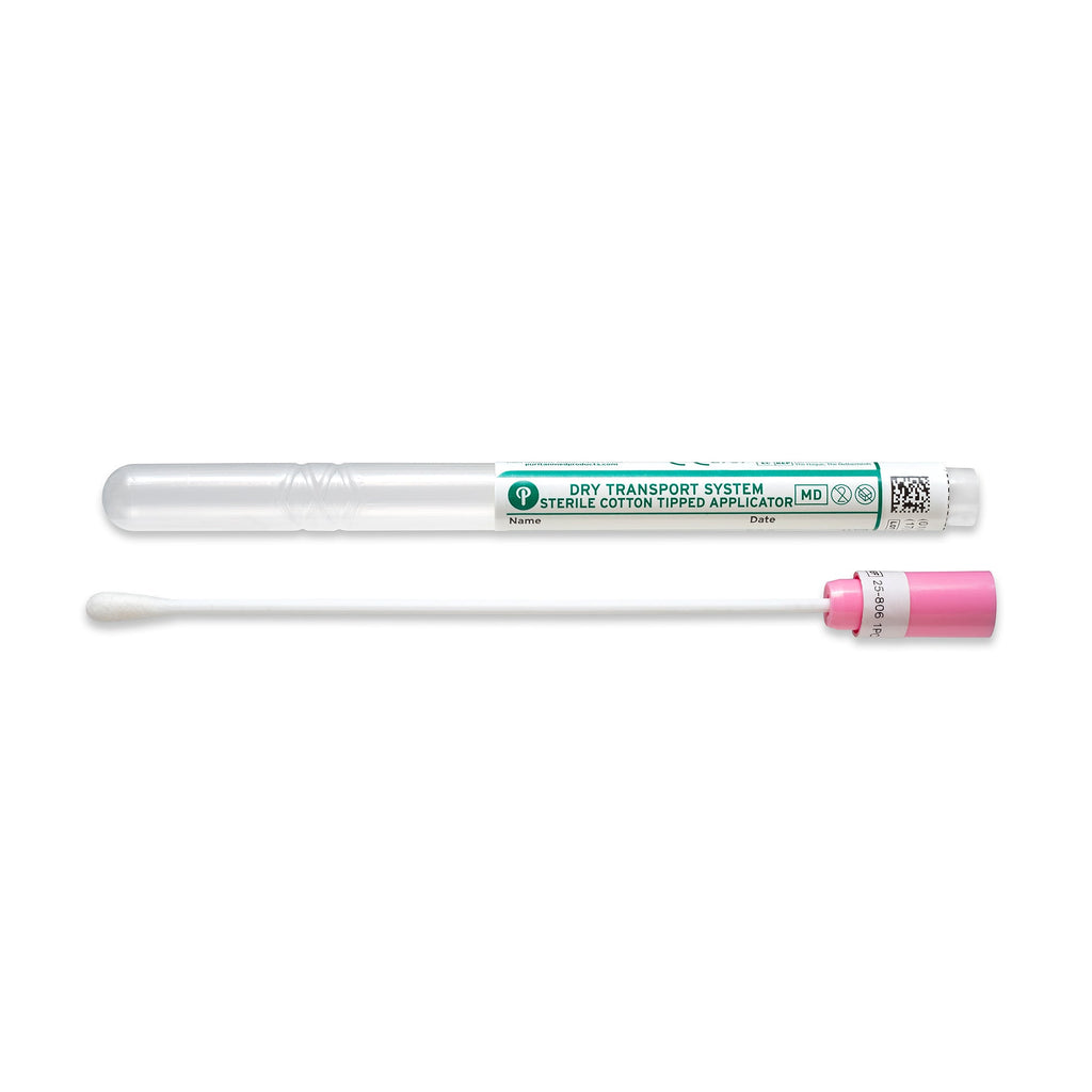 25-806 1PC BT - Puritan 6’’ Sterile Standard Cotton Swab w/ Plastic Handle & Tube