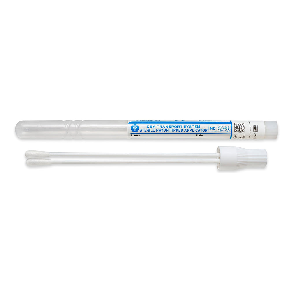 25-806 2PR BT - Puritan 6’’ Sterile Standard Rayon Swab w/Plastic Handle & Tube