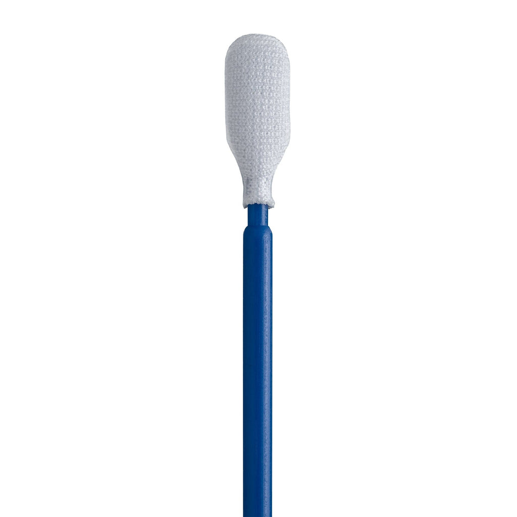 3676 - PurSwab 6’’ Spatula Shaped Knitted Polyester Swab w/Blue Polypropylene Handle