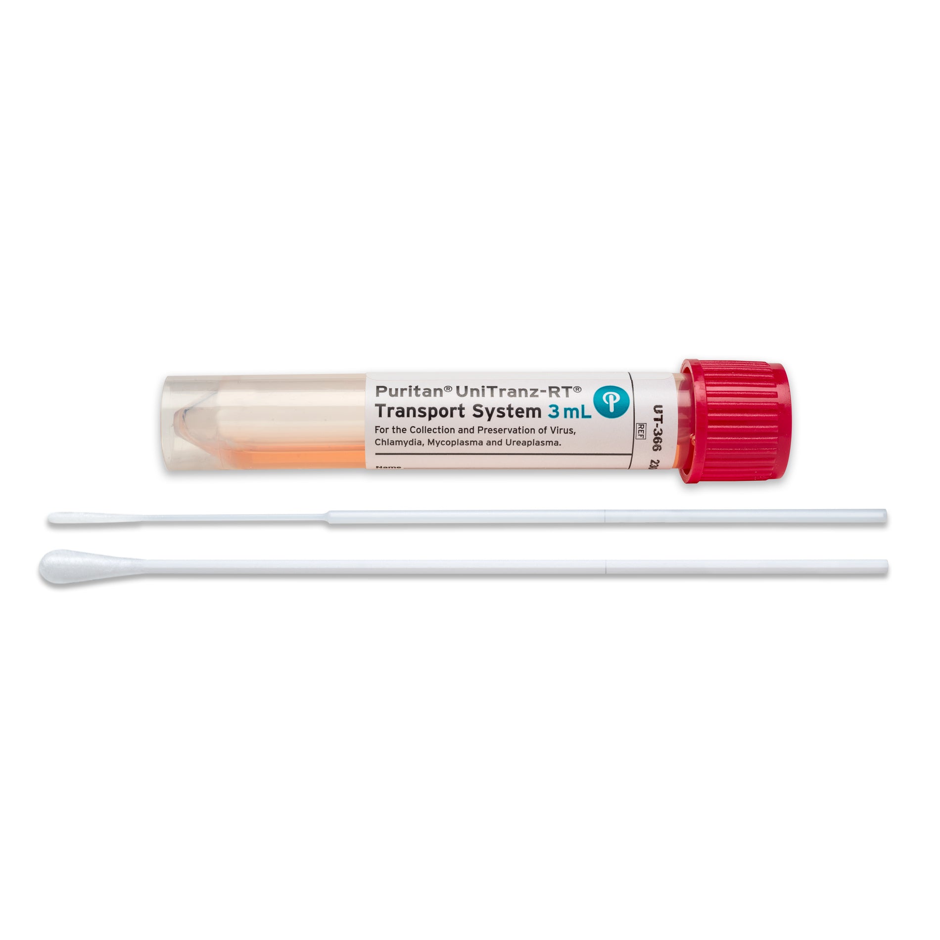 Puritan UniTranz-RT 3ml Filled Vial w/ Sterile Mini-tip & Standard Polyester Swabs