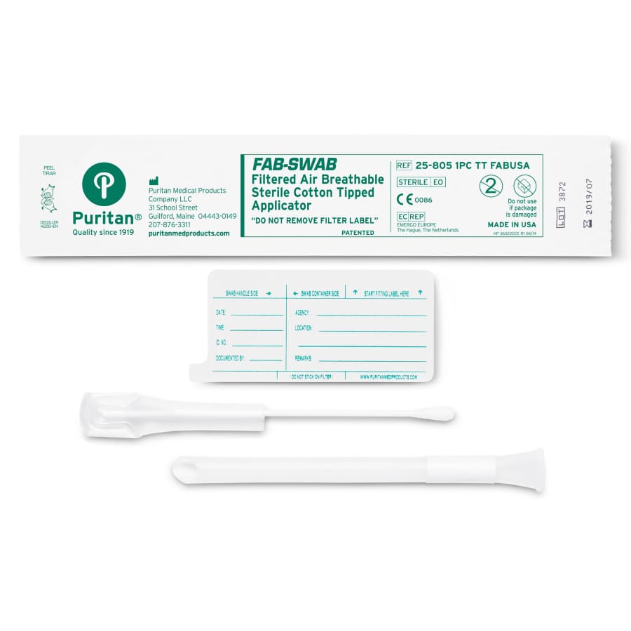 Fab-Swab 5" Sterile DNA Controlled Standard Cotton Swab & Transport Tube