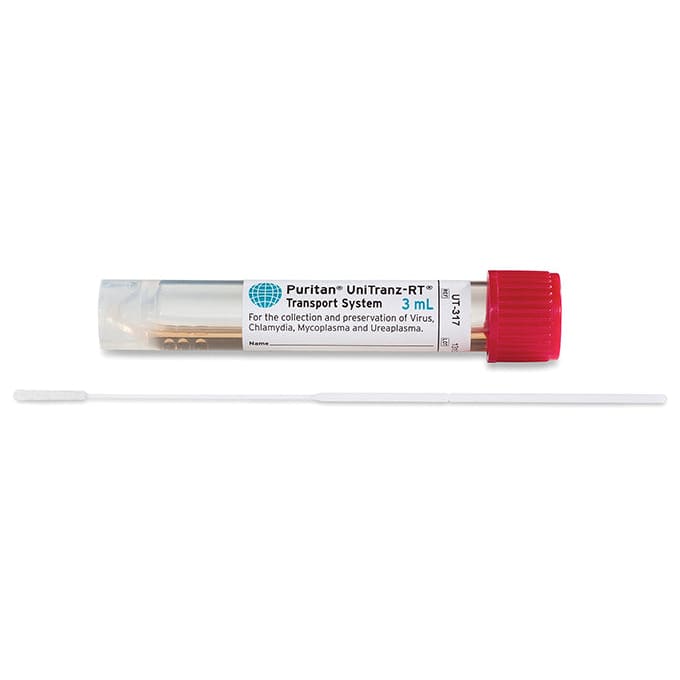 Puritan UniTranz-RT 3ml Filled Vial and 6" Sterile Ultrafine Flock Swab