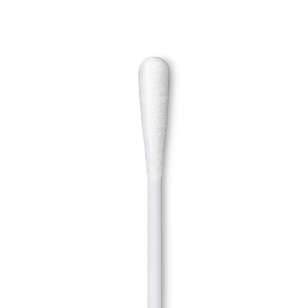 White cotton swab with a round tip