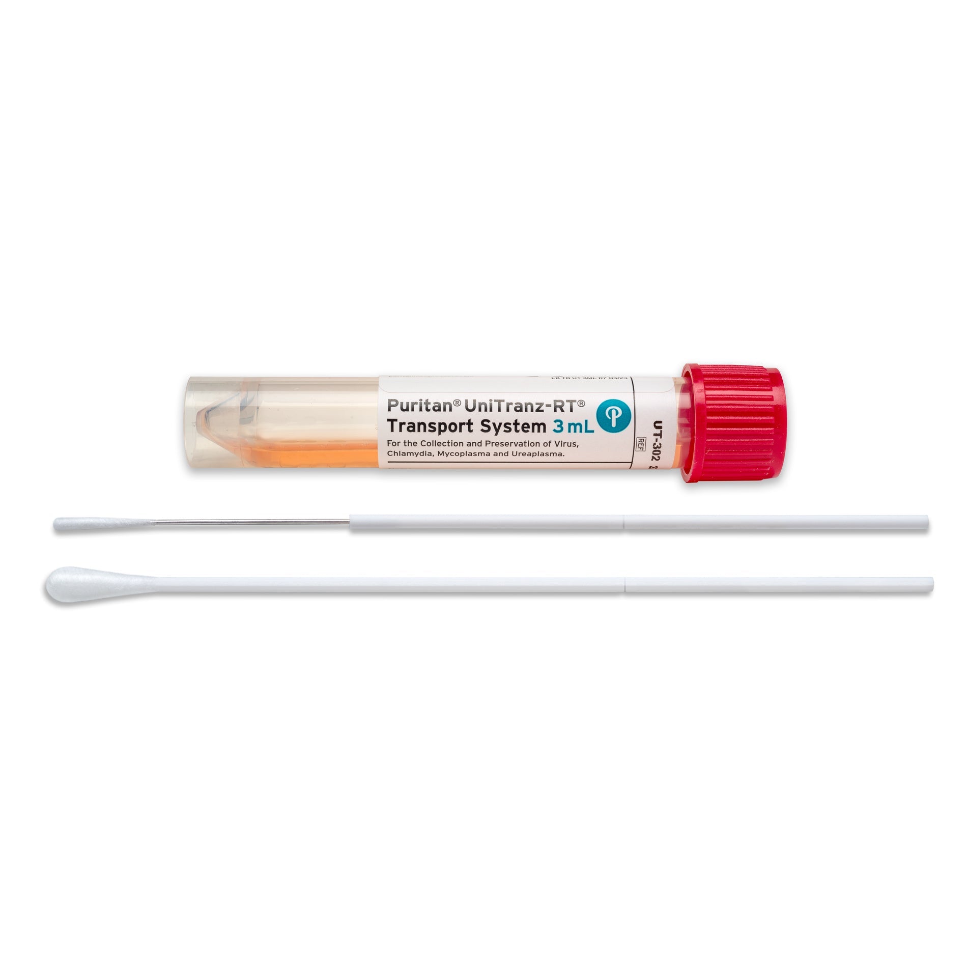 Puritan UniTranz-RT 3ml Filled Vial w/ Sterile Mini-tip & Standard Polyester Swabs