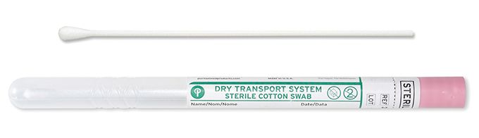 Puritan Dry Transport System 6 Sterile Standard Cotton Plastic Handle Swab  & Tube - 25-806 1PC BT, Forensics Swabs