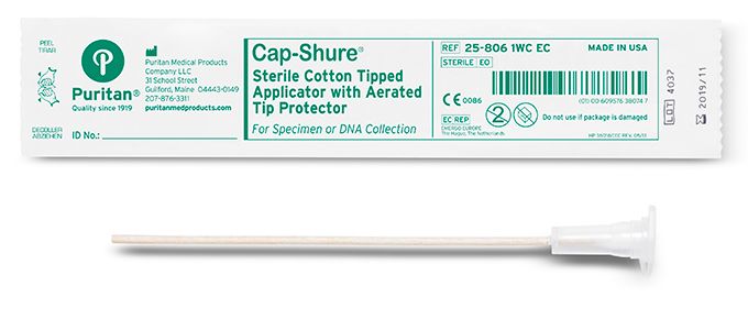 Puritan Cap-Shure, Sterile Cotton Swab with Tip Protector