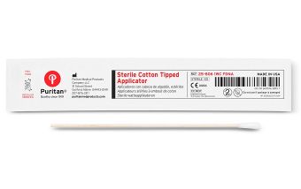 Puritan 6" Sterile DNA-Free Standard Cotton Swab w/Wooden Handle