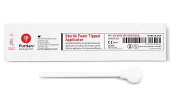 Puritan 5" Sterile DNA-Free Large Round Foam Swab w/Polypropylene Handle